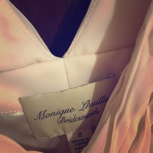 Monique Lhuillier dress in soft pink